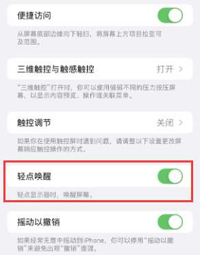 禹会苹果授权维修站分享iPhone轻点无法唤醒怎么办