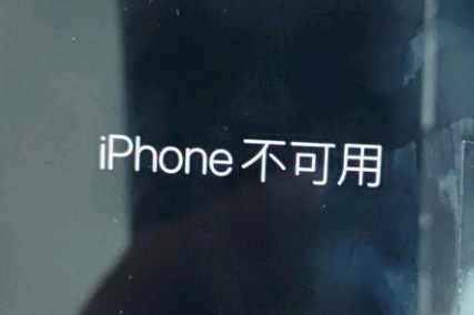 禹会苹果服务网点分享锁屏界面显示“iPhone 不可用”如何解决 