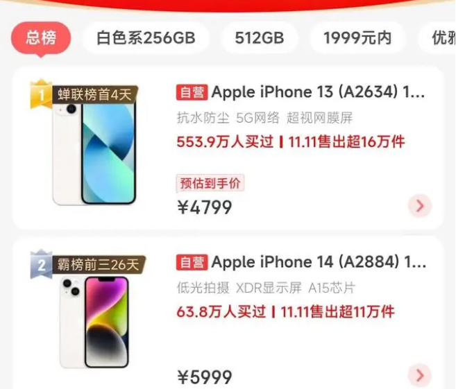 禹会苹果14维修分享iPhone14配置不如同价位的安卓还能大卖 