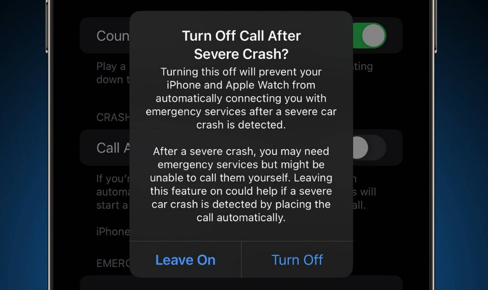 禹会苹果14维修分享 iPhone 14 和 Apple Watch 上关闭崩溃检测 
