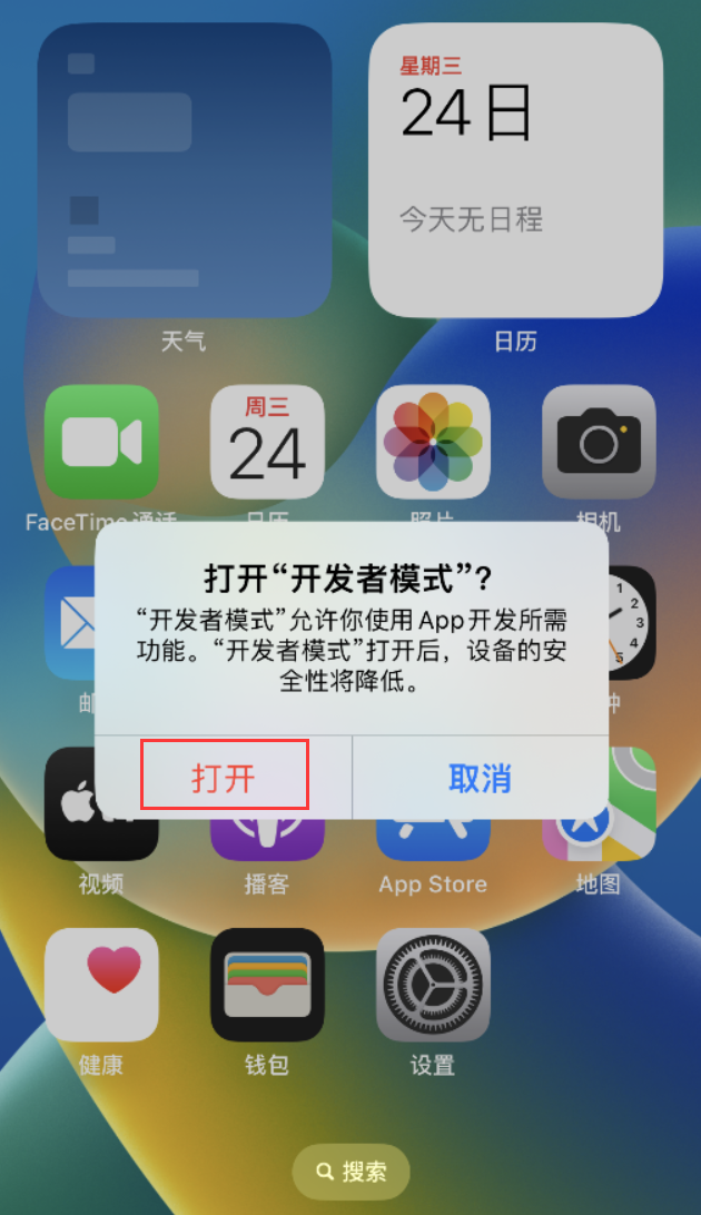 禹会苹果手机维修分享如何打开开发者模式 